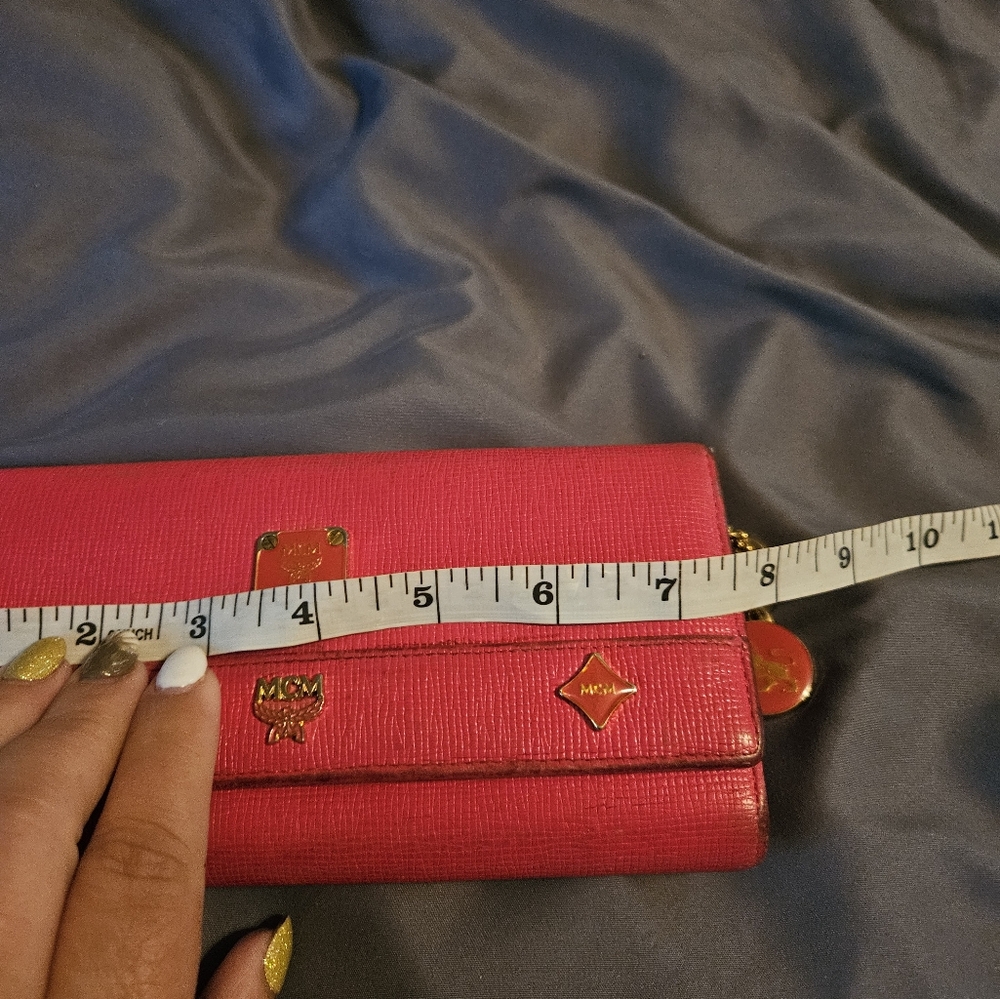 Mcm Red Wallet Euc - image 8